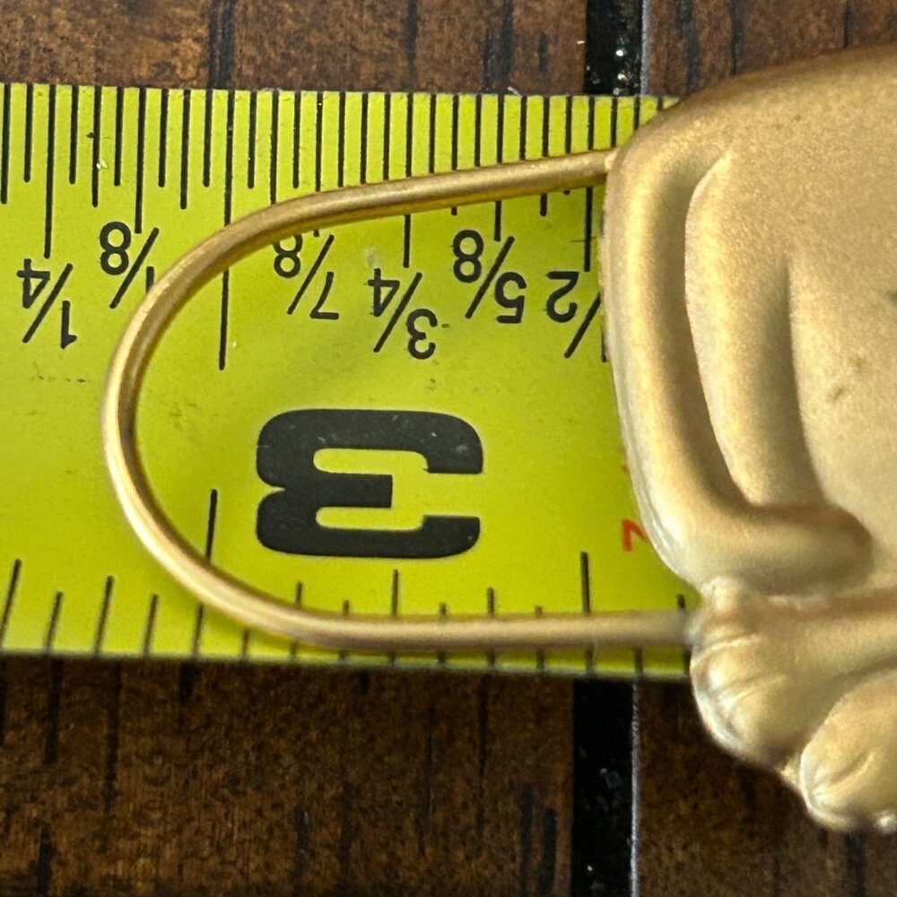 Vintage Gold Tone Cat Eyeglass Holder Brooch Pin Spectacle Hanger Reader Hanger - Picture 11 of 13